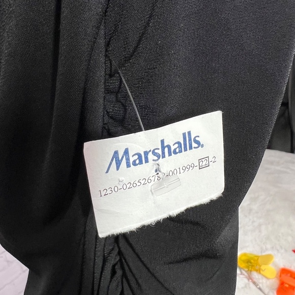 👗NWT🤩 |•ENFOCUS STUDIO•| Black Rouched Cowl Neck Dress Size 10 - Picture 3 of 5